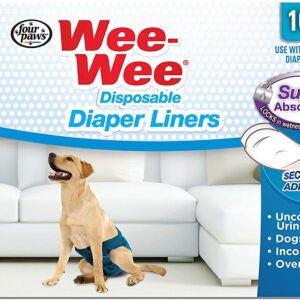 Four Paws Wee-Wee Super Absorbent Disposable Dog Diaper Liners 10 Count