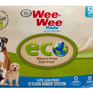 Four Paws Wee-Wee Puppy Pee Pads Eco-Friendly 50 Count Standard 22" x 23" - Eco-Friendly