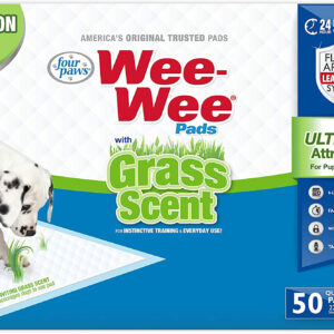 Four Paws Wee-Wee Grass Scented Puppy Pads 100 Count Standard 22" x 23"