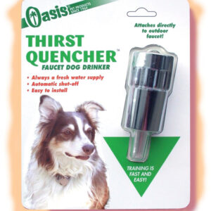 Oasis Thirst Quencher Faucet Dog Drinker Silver 1Ea