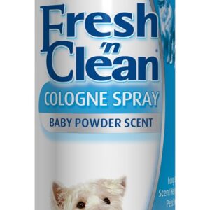 Fresh N Clean Baby Powder Scent Cologne Spray for Dogs 6 oz