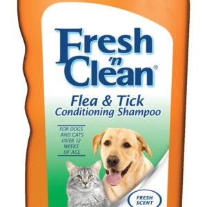 Fresh N Clean Flea and Tick Conditioning Shampoo For Dogs 18 Fl Oz