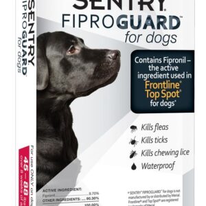 Sentry Fiproguard Dog Flea and Tick Squeeze-On 0.273 Fl Oz, 3 Ct
