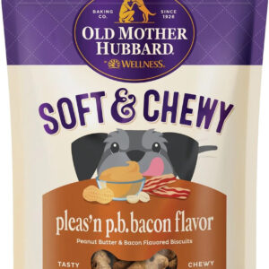 Omh Mini Soft Tasty Pnutbutter Bacon 8oz Chewy Biscuits