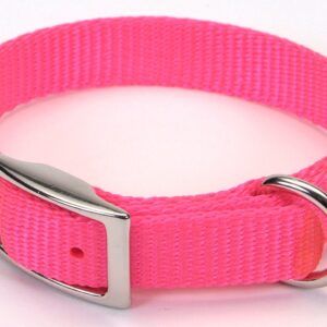 Coastal Single-Ply Nylon Collar Neon Pink 3/4X16In