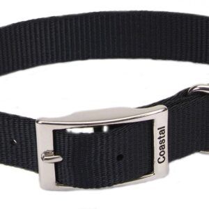 Coastal Single-Ply Nylon Collar Black 3/4X18In
