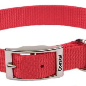 Coastal Single-Ply Nylon Collar Red 3/4X18In