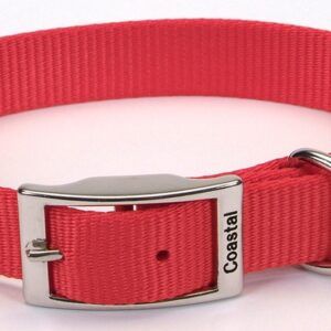 Coastal Single-Ply Nylon Collar Red 1X18In
