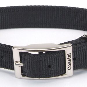 Coastal Double-Ply Nylon Collar Black 1X18In