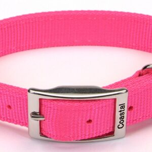 Coastal Double-Ply Nylon Collar Neon Pink 1X20In