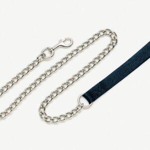 Titan Chain Dog Leash with Nylon Handle Black 2 mm x 4 ft