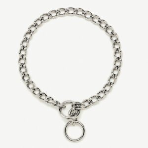 Titan Chain Training Dog Collar Fine Nickel, Chrome 2 mm x 16 in