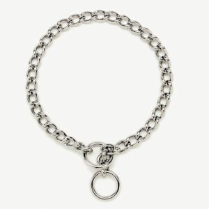 Titan Chain Training Dog Collar Medium Nickel, Chrome 2.5 mm x 14 in