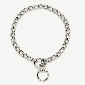 Titan Chain Training Dog Collar Medium Nickel, Chrome 2.5 mm x 16 in