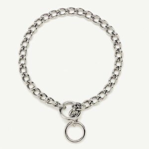 Titan Chain Training Dog Collar Medium Nickel, Chrome 2.5 mm x 18 in