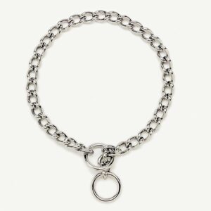 Titan Chain Training Dog Collar Medium Nickel, Chrome 2.5 mm x 20 in