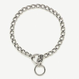 Titan Chain Training Dog Collar Medium Nickel, Chrome 2.5 mm x 22 in