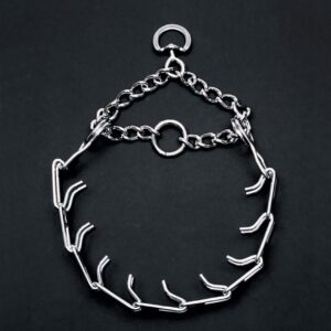 Titan Prong Training Dog Collar Nickel, Chrome 4 mm x 22 in