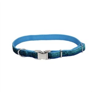Coastal Pet Pet Attire Sparkles Adjustable Collar, 5/8 Inch Blue X 12 Inch - 18 Inch