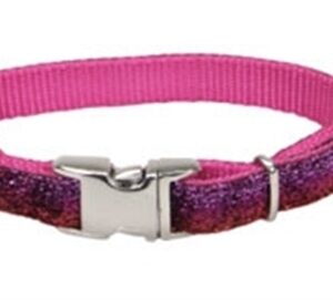 Coastal Pet Pet Attire Sparkles Adjustable Collar, 5/8 Inch Pink X 12 Inch - 18 Inch