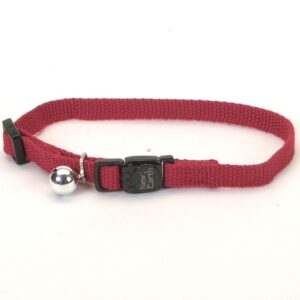 Coastal New Earth Soy Adjustable Breakaway Cat Collar Cranberry 3/8X8-12In