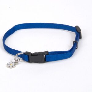Coastal Lil Pals Adjustable Nylon Collar Blue 5/16X8-12In