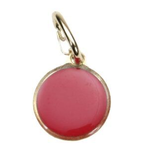 Coastal Round Reflective Dog ID Tag Red 1 in