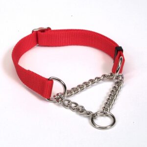 Check-Choke Adjustable Check Training Dog Collar Red 5/8 in x 10-14 in