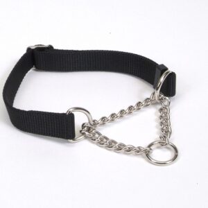 Check-Choke Adjustable Check Training Dog Collar Black 3/4 in x 14-20 in