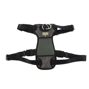 Walk Right Front-Connect Padded Dog Harness Black Large 26-38 in