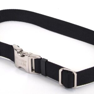 Coastal Adjustable Nylon Collar With Coastal Titan Metal Buckle Black 1X18-26In