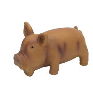 Coastal Rascals Latex Toy Pig Brown 6.25In