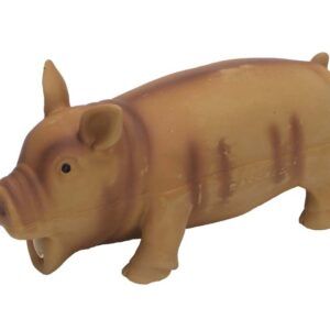 Coastal Rascals Latex Toy Pig Brown 7.25In