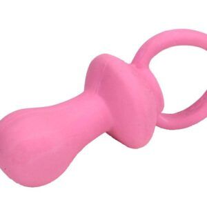 Rascals Latex Pacifier Dog Toy Pink 4.5 in