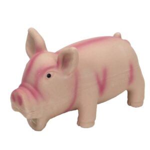 Rascals Latex Dog Toy Pig 6.25 in
