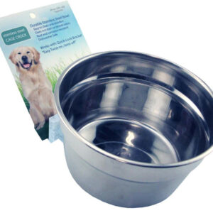Lixit Stainless Steel Dog Crock Silver 20 Ounces