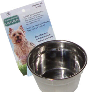 Lixit Stainless Steel Dog Crock Silver 10 Ounces