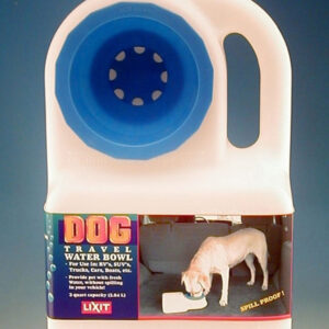 Lixit Water Boy Travel Bottle with Bowl White