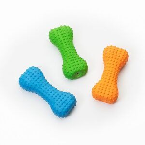 Spot Stuffed Latex Bone Dog Toy Assorted 6 in