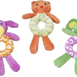 Spot Lil Spots Plush Dog Toy Ring Assorted 7.5 in