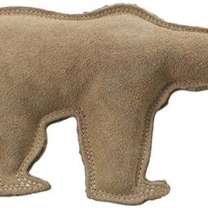 Dura-Fused Leather Dog Toy Bear Brown Large