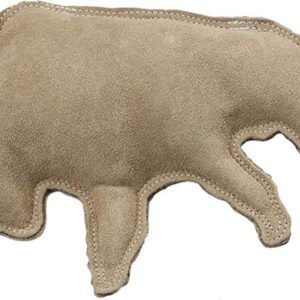 Dura-Fused Leather Dog Toy Buffalo Tan Large