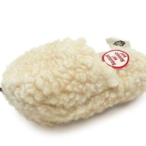 Spot Fleece Dog Toy Slipper Natural 8 in