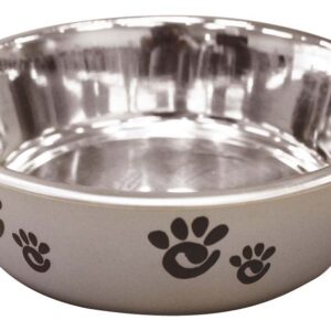 Spot Ethical Barcelona Stainless Steel Paw Print Bowl Silver 8Oz