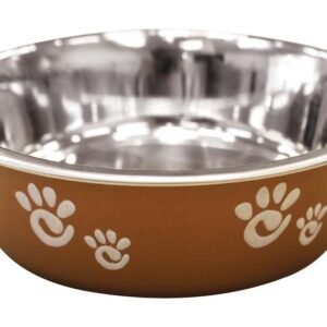 Spot Ethical Barcelona Stainless Steel Paw Print Bowl Copper 8Oz