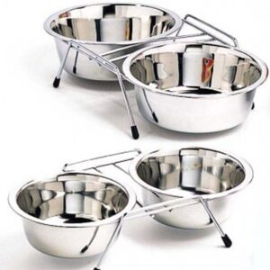 Spot Diner Time Stainless Double Diner Dog Bowl Silver 1 Quart