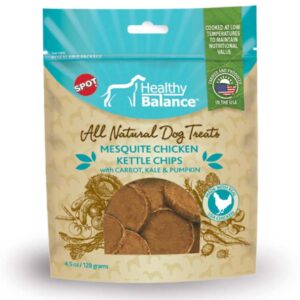 Spot Ethical Healthy Balance Mesquite Chicken Kettle Chips Dog Treat 4.5Oz