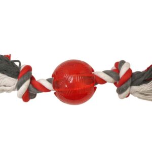 Spot Play Strong Ball with Rope Dog Toy Rope with Ball Red 2.5 in