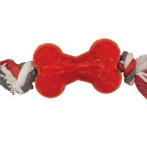 Spot Play Strong Bone With Rope Rope With Bone Multi-Color 3.5 In