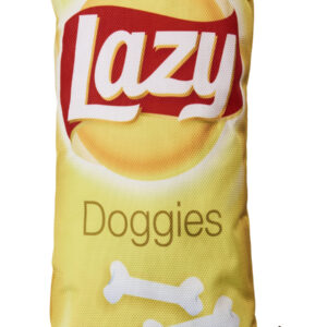 Spot Fun Food Lazy Doggie Chips Dog Toy Yellow 14in